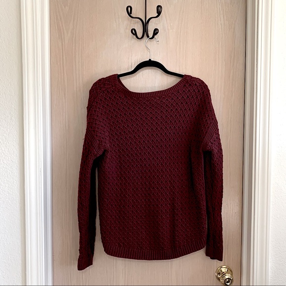 Maroon Knit Sweater - Picture 2 of 4